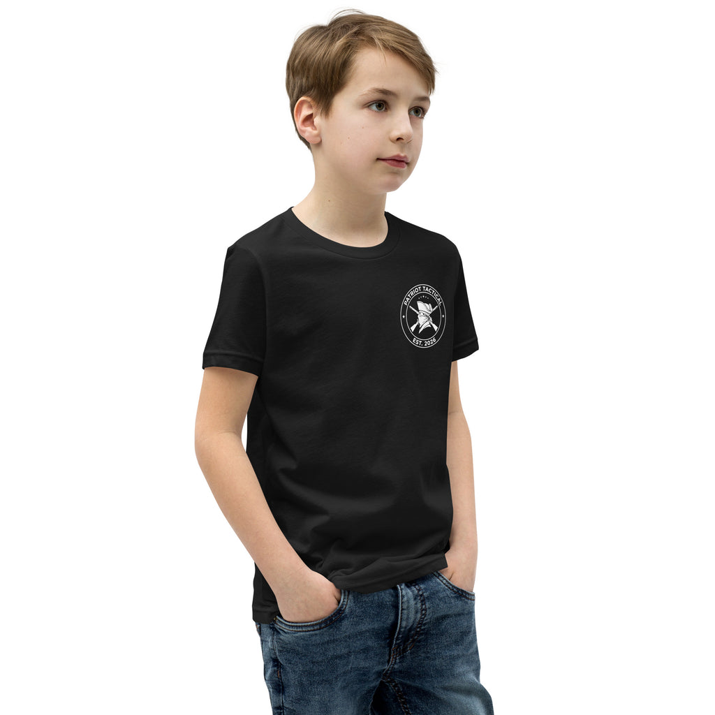 Liberty Is the Treat Kids Tee kids apparel by Patriot Tactical, homestead American heritage design – product mockup