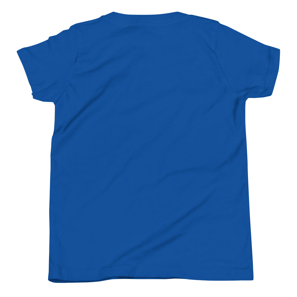 Little Hands, Big Harvest Kids Tee in True Royal, back view